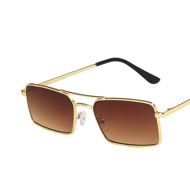 Double beam square metal sunglasses, view 6 - MRSLM
