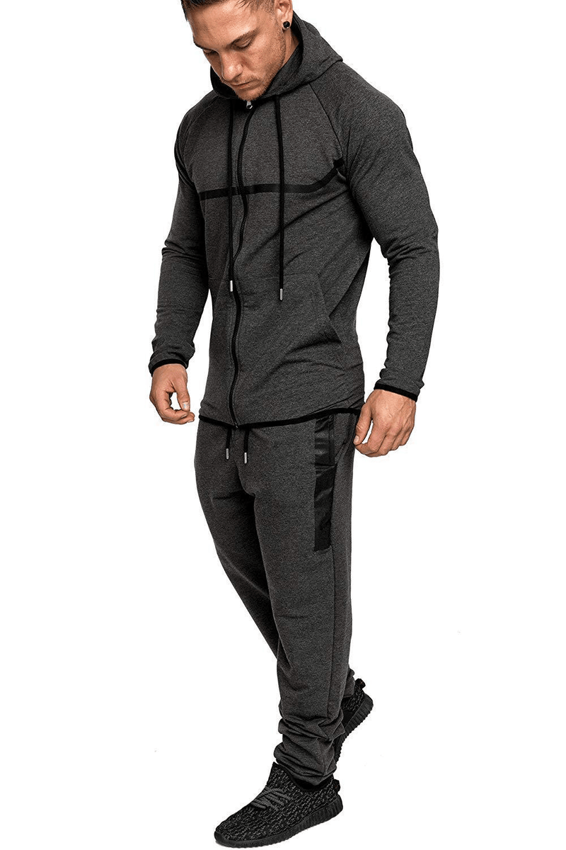 men's hooded fitness suit, view 2 - MRSLM