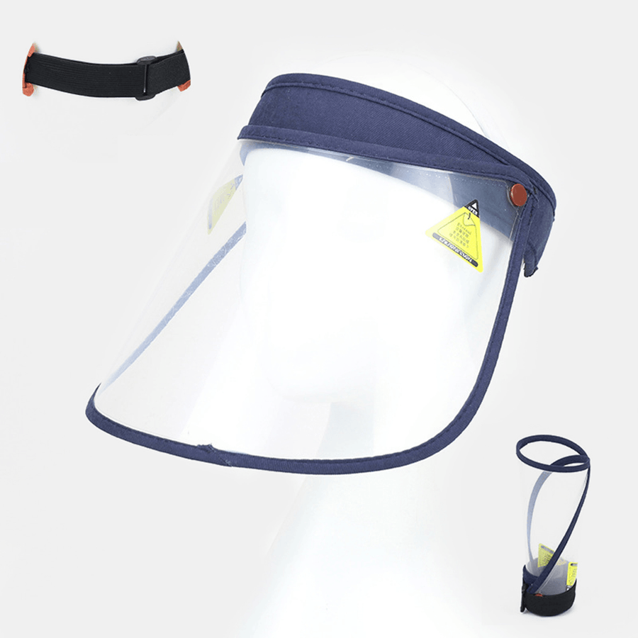 Transparent Dustproof Cap Portable Big Brim Cover Face Hat Empty Top Hat - MRSLM