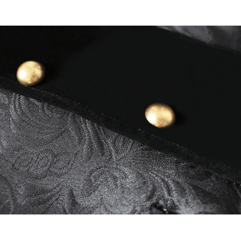 Men's black jacquard retro uniform jacket, view 2 - MRSLM