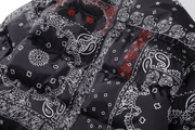 men's thick cashew flower print cotton coat, view 2 - MRSLM