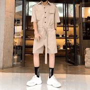 Men's belted romper jumpsuit, view 4 - MRSLM