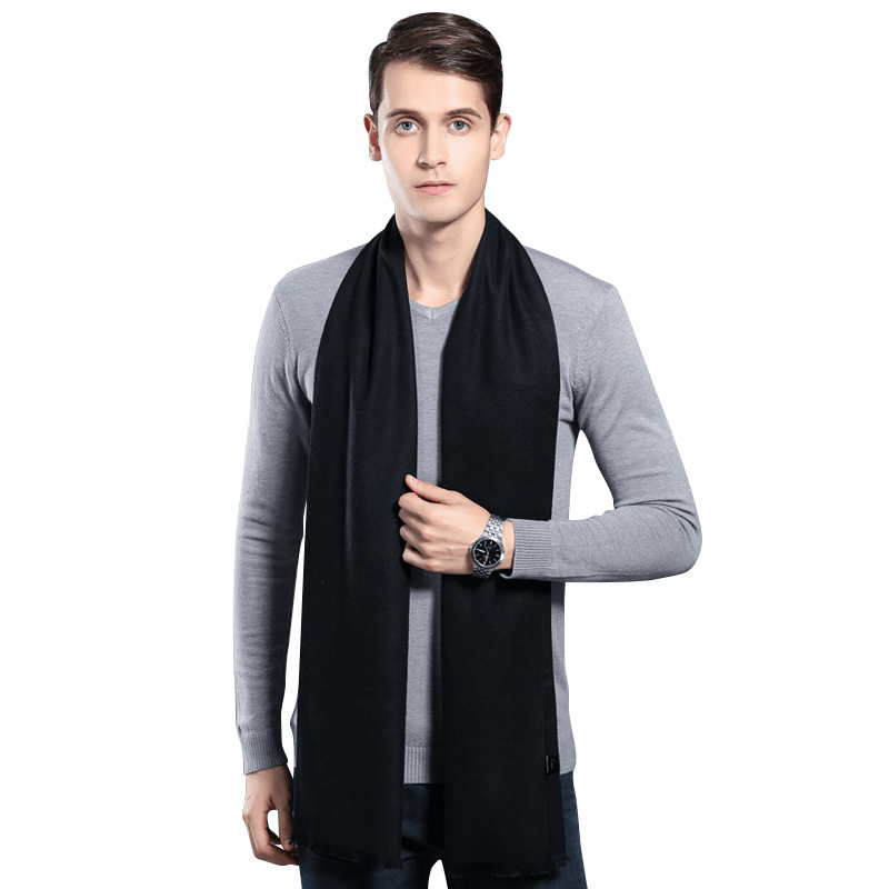 Men's plaid imitation cashmere scarf, view 24 - MRSLM