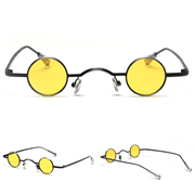 retro super small round metal sunglasses, view 5 - MRSLM