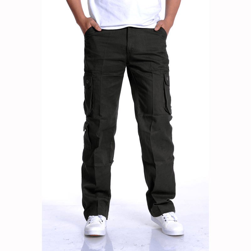 Men's Casual Sports Multi-Pocket Loose Long Pants