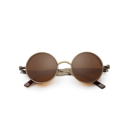 gothic steampunk round metal sunglasses, view 5 - MRSLM