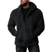 men's plush cardigan hooded jacket, view 2 - MRSLM