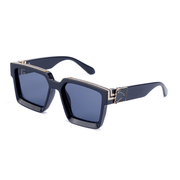 diamond-studded big square sunglasses, view 5 - MRSLM