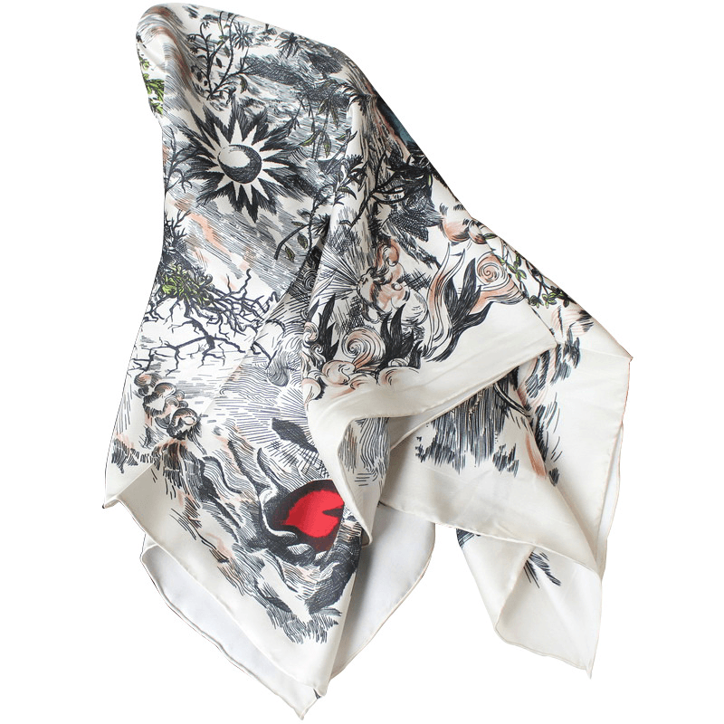 Sweet Temperament Silk Scarf Women - MRSLM