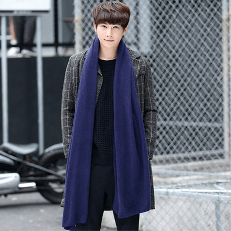 long solid color scarf, view 2 - MRSLM