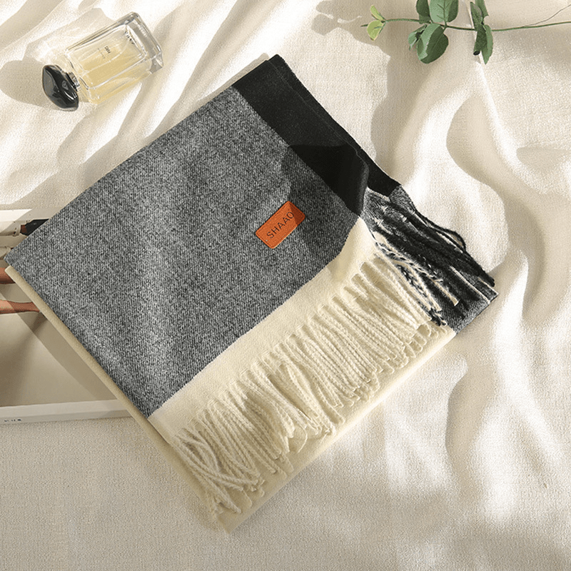 Women's warm imitation wool scarf, view 14 - MRSLM