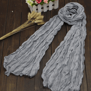 Plain candy color fold scarf - MRSLM