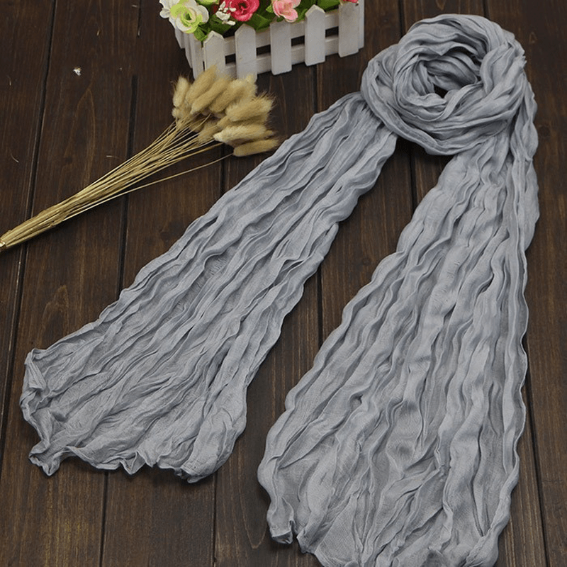 Plain candy color fold scarf - MRSLM