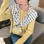 retro geometric large square scarf, view 8 - MRSLM