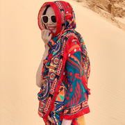 ethnic style cotton scarf, view 5 - MRSLM