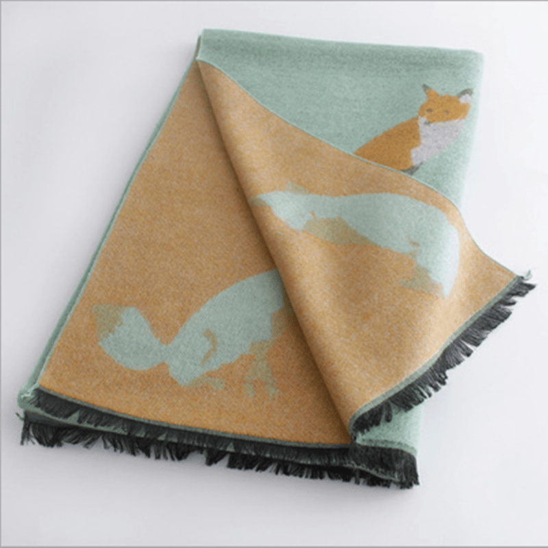 Fashionable Ladies Thick Warm Jacquard Scarf - MRSLM