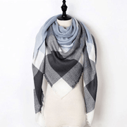 imitation cashmere double-sided plaid shawl, view 3 - MRSLM