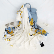 women's large faux silk scarf, view 15 - MRSLM