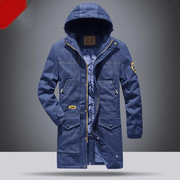 thick mid-length hooded padded jacket, view 2 - MRSLM