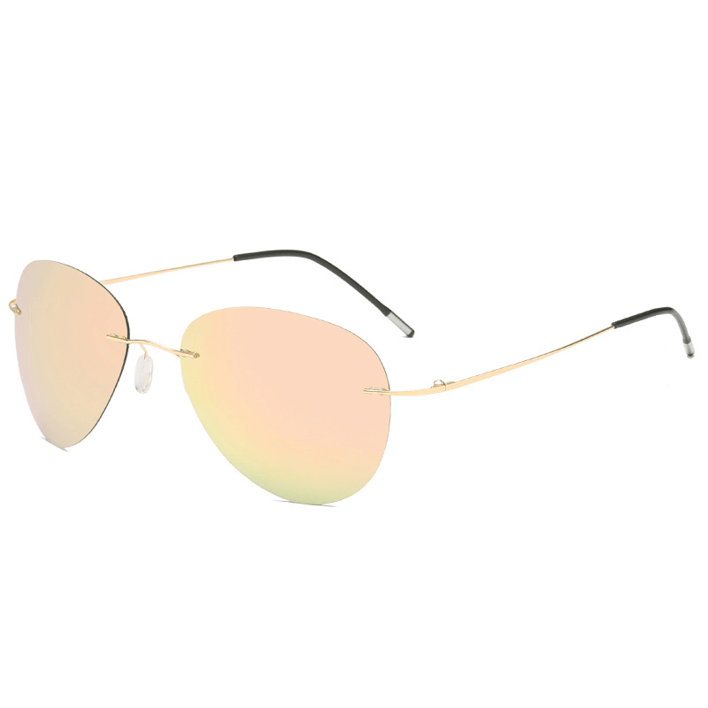 Polarized round memory metal sunglasses, view 6 - MRSLM
