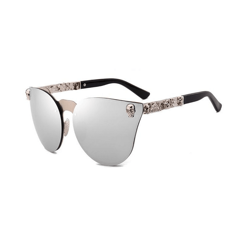 Gothic skull head decorated sunglasses - MRSLM