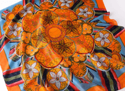 floral tie-dye gauze scarf shawl, view 11 - MRSLM
