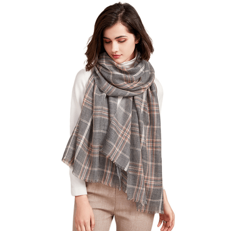 thin worsted cashmere shawl, view 3 - MRSLM