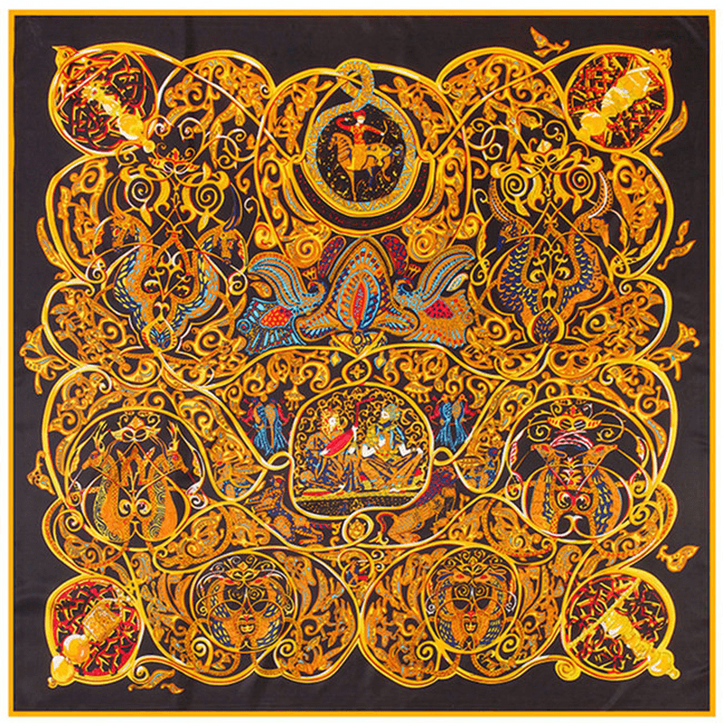 large square faux silk scarf, view 13 - MRSLM