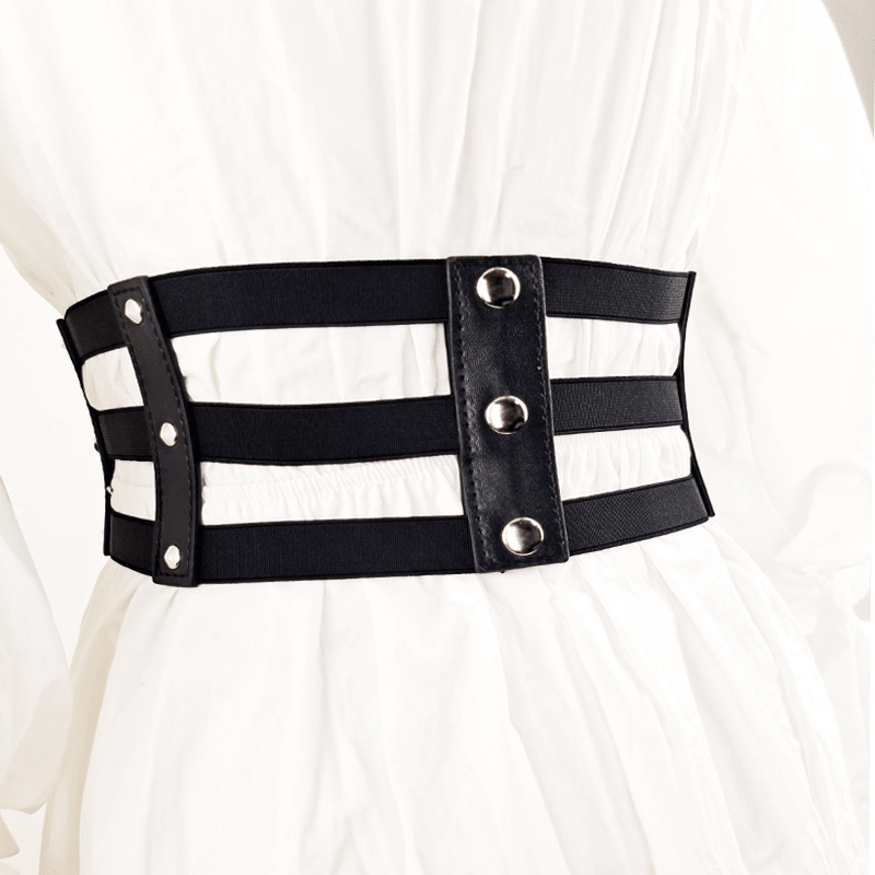 Women's super wide elastic belt, view 2 - MRSLM