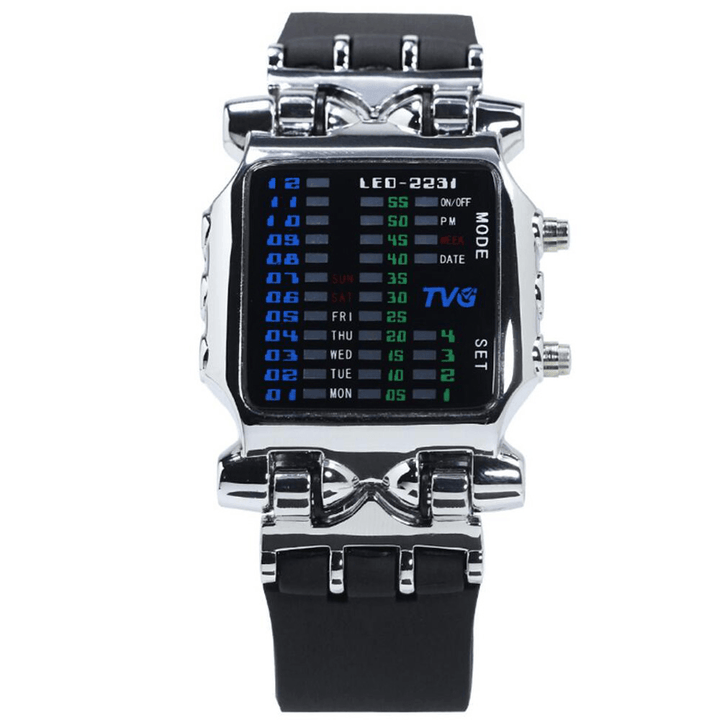 TVG 2231 Binary LED Display Creative Watch Fashionable Electronic Digital Watches - MRSLM