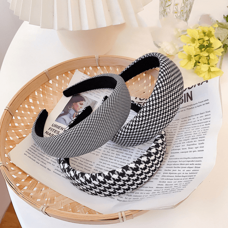 houndstooth wide edge headband - MRSLM