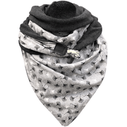 Padded warm printed shawl scarf, view 14 - MRSLM