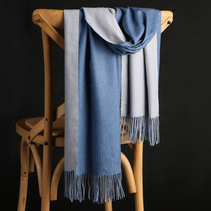 women's double-sided tassel scarf, view 2 - MRSLM