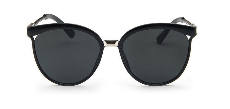 Women's retro reflective large frame sunglasses - MRSLM