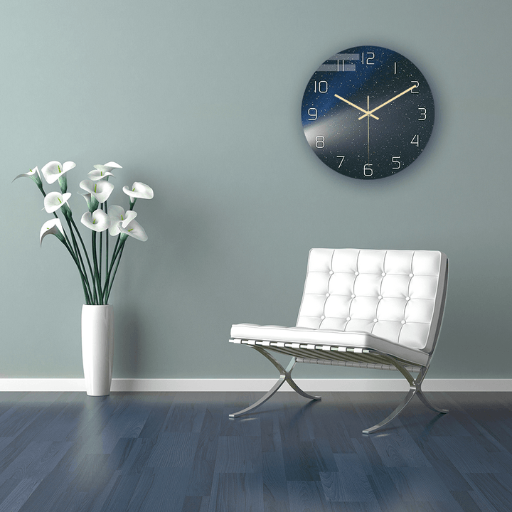 CC024 Creative Starry Pattern Wall Clock Mute Wall Clock Quartz Wall Clock for Home Office Decorations - MRSLM