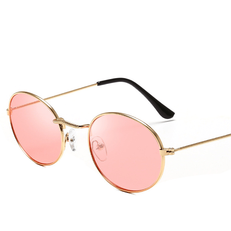 Retro round metal frame sunglasses, view 6 - MRSLM