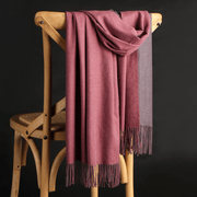 women's double-sided tassel scarf, view 11 - MRSLM
