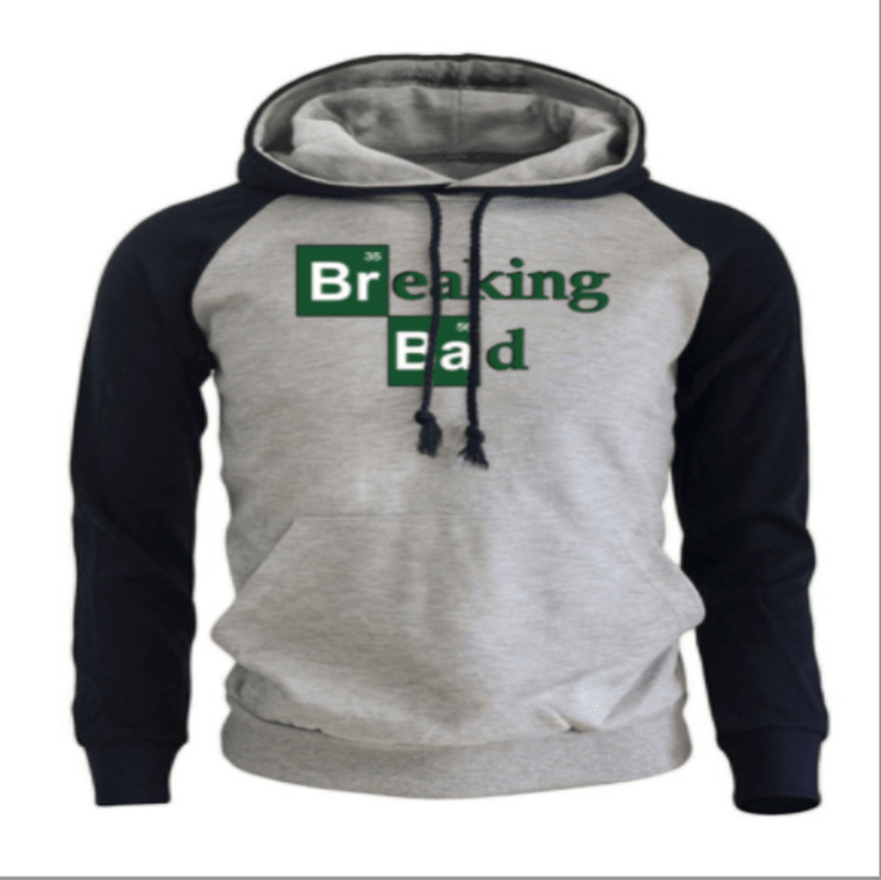 New Printed Pattern Men's Hooded Pullover Sweater