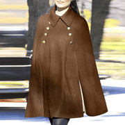 women's plaid winter shawl cloak, view 4 - MRSLM