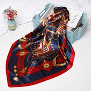 women's printed satin bandana scarf, view 2 - MRSLM