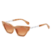 Women's cat-eye sunglasses with paint chain, view 6 - MRSLM
