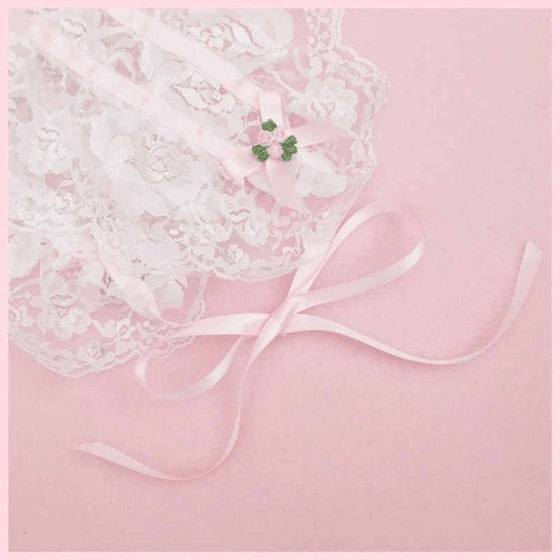 retro doll lace headband, view 5 - MRSLM
