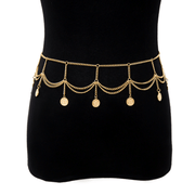 Multi-layer coin tassel waist chain, view 3 - MRSLM