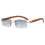 Men's clear rimless square sunglasses, view 8 - MRSLM