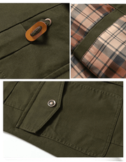 men's military-style mid-length jacket, view 4 - MRSLM