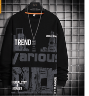 New Long Sleeve Hoodie Men City Print Leisure - MRSLM