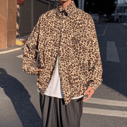 leopard print shirt jacket, view 5 - MRSLM