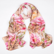 women's hand-curled silk long scarf, view 6 - MRSLM