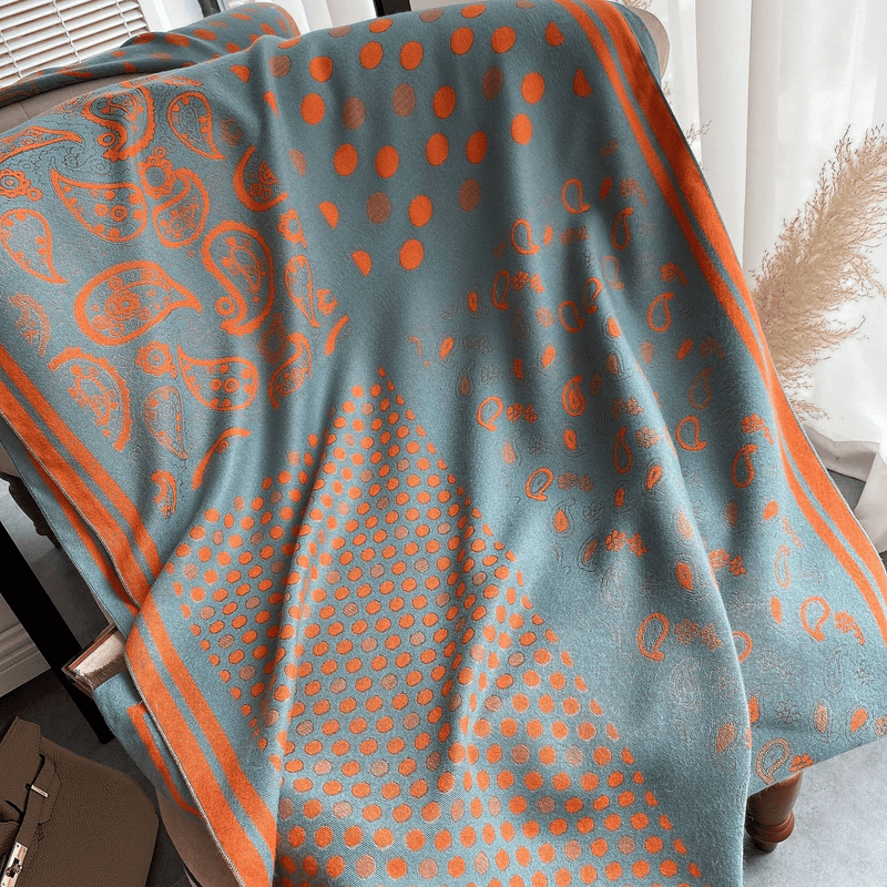 thick imitation cashmere check scarf, view 14 - MRSLM