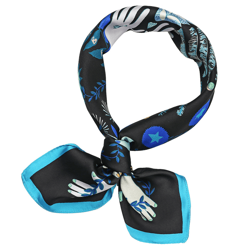 palm jungle small square scarf, view 3 - MRSLM
